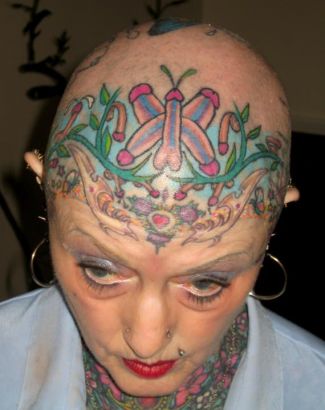 Women Head Tattoo